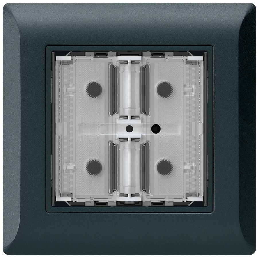 Poussoir KNX ENC KLI p.2×touches 4×points actionnables LED noir