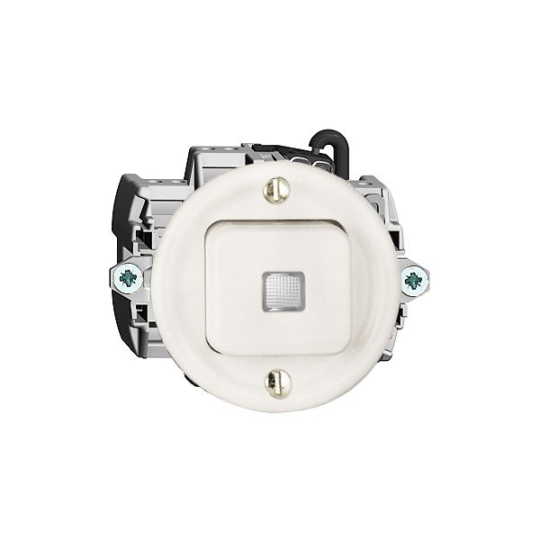 Interruttor puls. lum. 3/1L bianco FH, contr. LED giallo