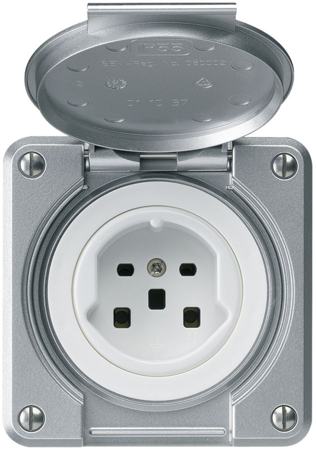 UP-Frontset HA basico für Steckdose Typ 15 mit Steckklemmen schwarz