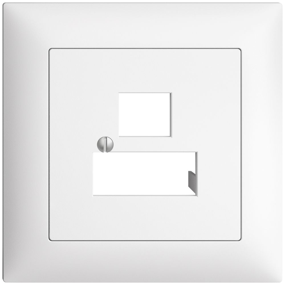 UP-Frontset EDIZIOdue weiss 88×88mm 3×RJ45