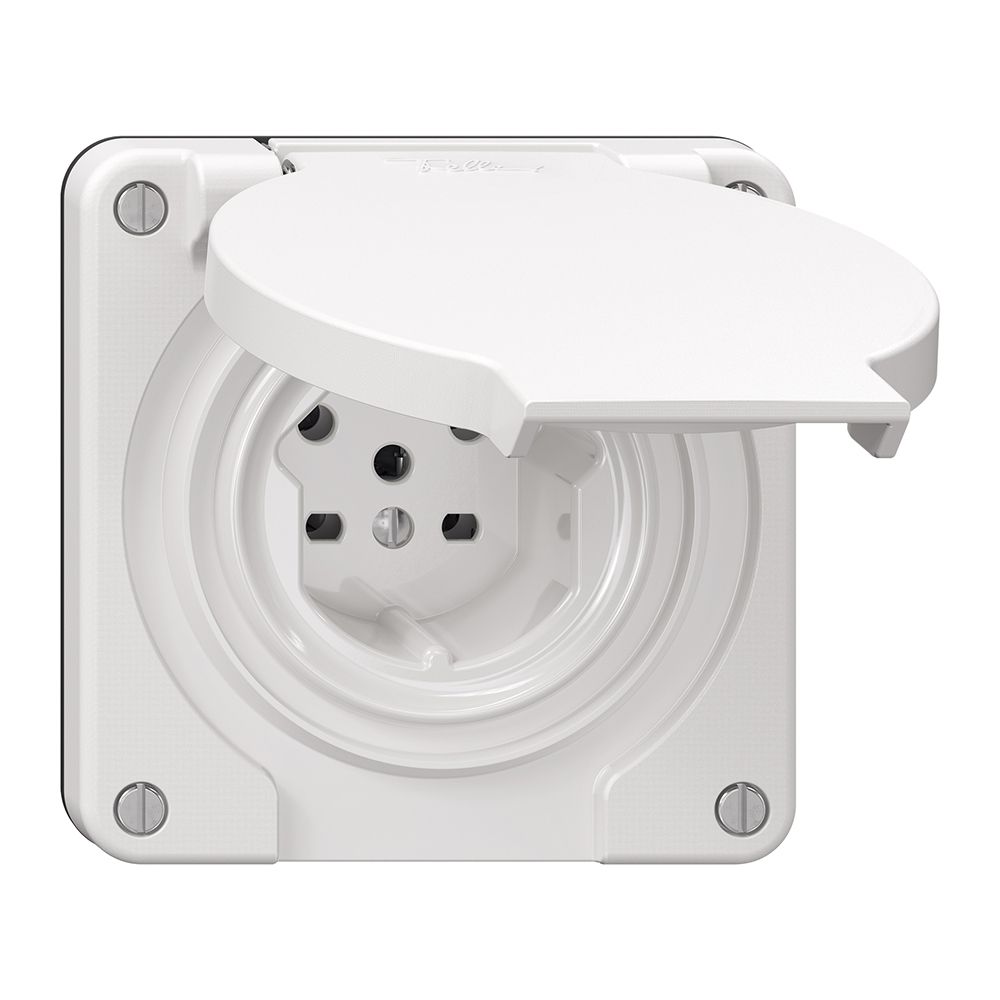 Steckdose NEVO N.CO, 1×T15, IP21, weiss