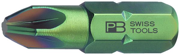 Embout pour vis cruciforme PB C6-192 Pozidriv PZ3×25mm C 6.3 (1/4")
