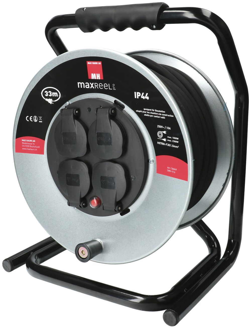 Kabelrolle MH maxREEL 33m 3×1.5mm² 4×T13 GDV