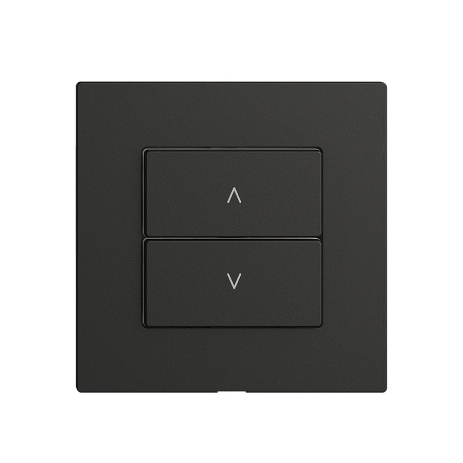 Kit copertura per interruttore tapparelle 1c/2t Edue Wiser nero