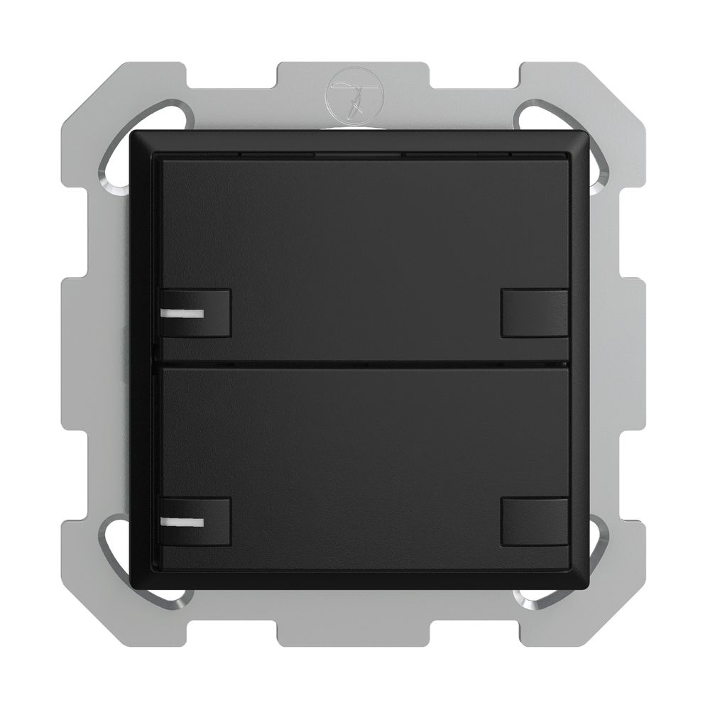 UP-KNX-Taster RGB EDUE, 250mW, m.RGB-LED, 2×Taste, 2×Tastenb., sz