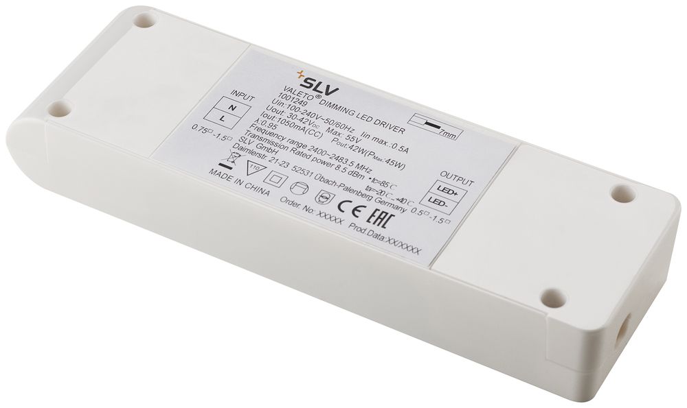 Convertisseur LED SLV VALETO 45W, 1050mA, 30…42V