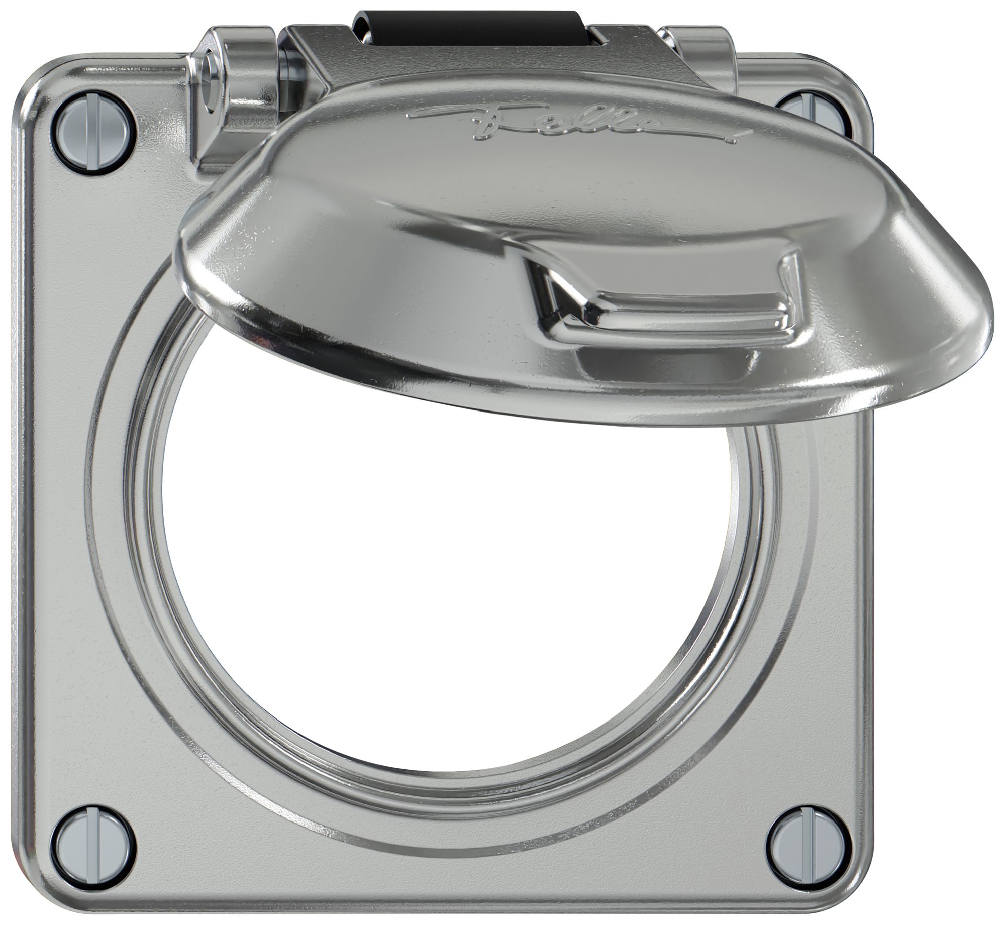 Oberteil ELEMENT SNAPFIX® m.Klappd.f.Steckd.IP20 Achse&Spannfeder isol.Ø60mm alu