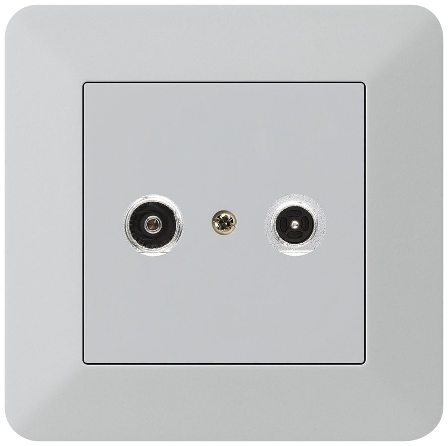 UP-Antennendose kallysto.trend R/TV 19dB 2GHz hellgrau