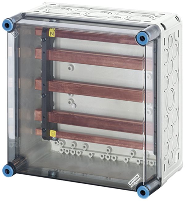 Gehäuse Hensel Mi, 300×300mm, Sammelschiene 400A, 5-polig