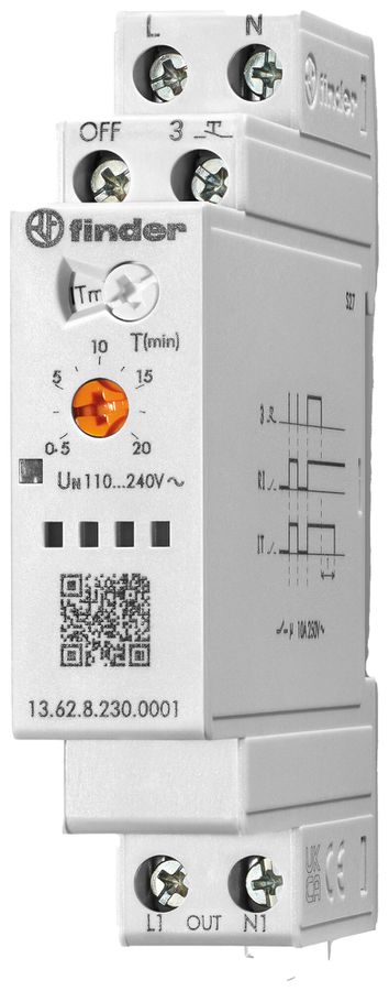 REG-Schrittschalter FINDER 13.62 2NO 10A/230VAC AgSnO2 1TE