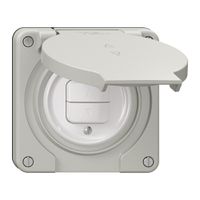 Storenschalter NEVO N.CO 1-Kanal, Einbautiefe 18 mm, 87×87 mm, lichtgrau