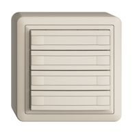 AP-KNX-Taster RGB EDUE, 250mW, o.LED, m.Papiereinlage, 4×Taste, 2×Tastenb.crema