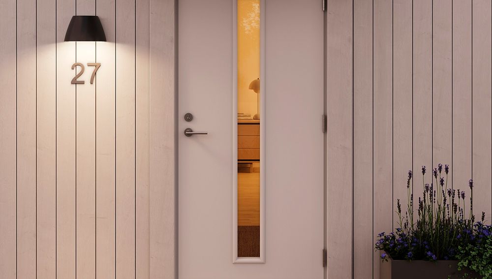 Applique LED Plejd OUT-02-B 13W 2200…4000K IP44 REG 143×232×143mm nero