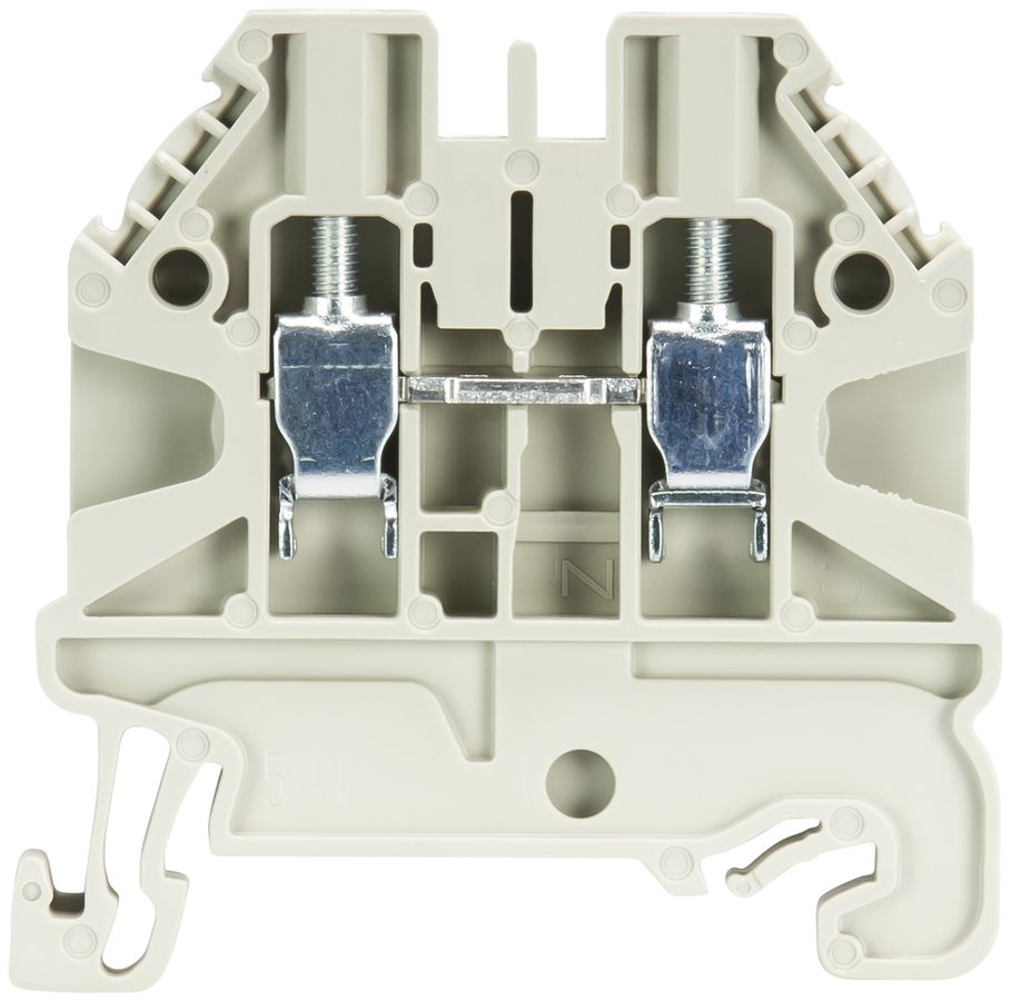 Borne de passage joignable WT 0.14…4mm² 24A 1000V 2×vis 1 ét.rail DIN 35mm gr