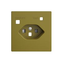 Frontset EDIZIOdue zu FI-Steckdose F, T23, shutter, olive