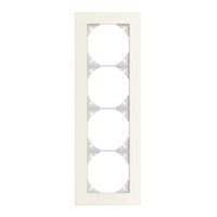 Telaio di cop. EDIZIOdue prestige 4×1 alluminio bianco