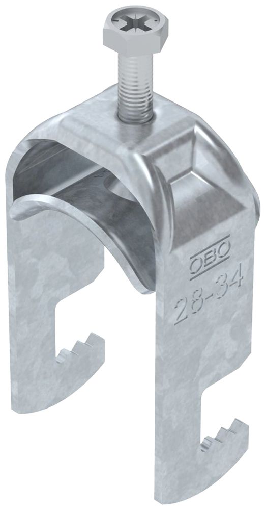 Fixation rapide BET 2056 pied à F métal 28…34mm 1×câble acier Zn-ch-im