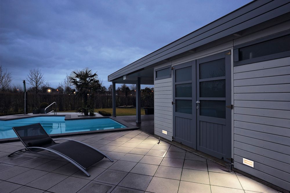 EB-LED-Wandleuchte SLV BRICK, 9W 950lm 3000K symmetrisch IP65 Edelstahl