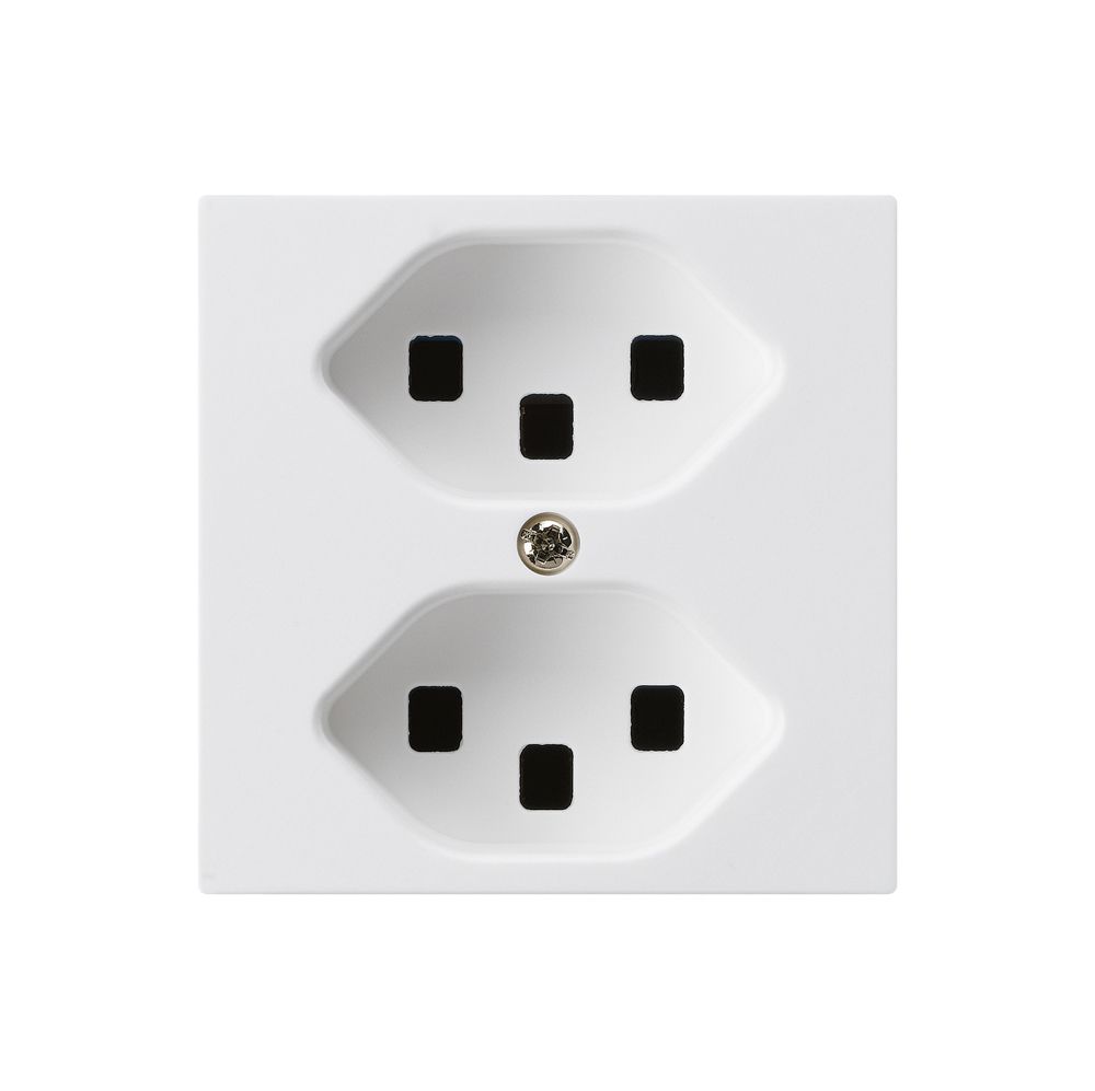 Steckdose kallysto 2×T23 weiss mit Steckklemmen