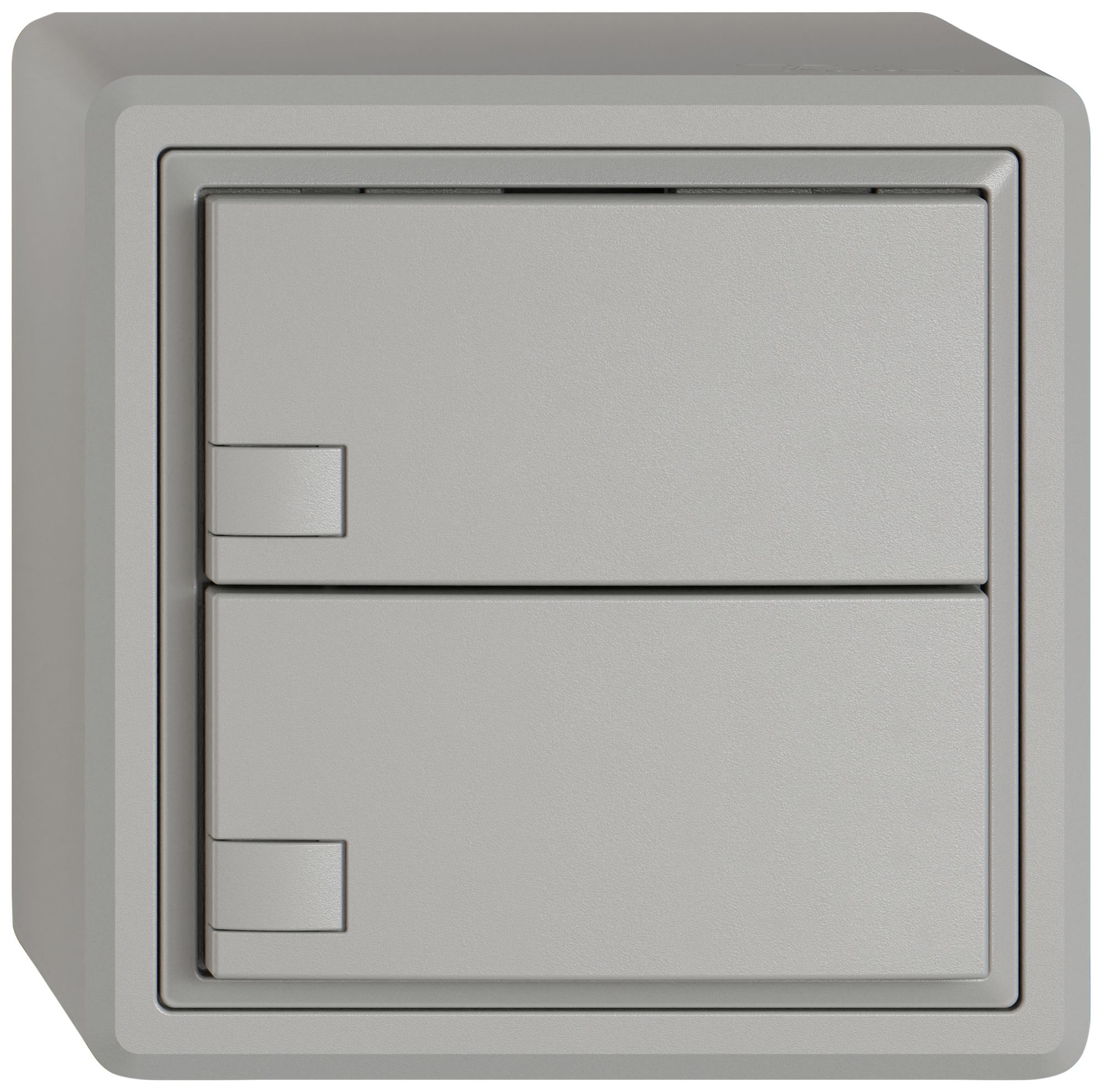 Pulsante universale AP EDIZIO.liv UNI SNAPFIX® s.LED 2× com.1T grc