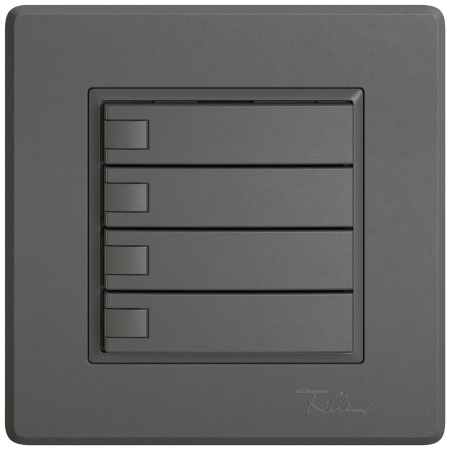 Poussoir KNX RGB ENC EDIZIO.liv SNAPFIX® capteur temp.s.LED 4× comm.1T grf