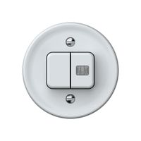 Frontset origin 2×Leuchtschalter/Taster 1×beleuchtet 60×60mm ws