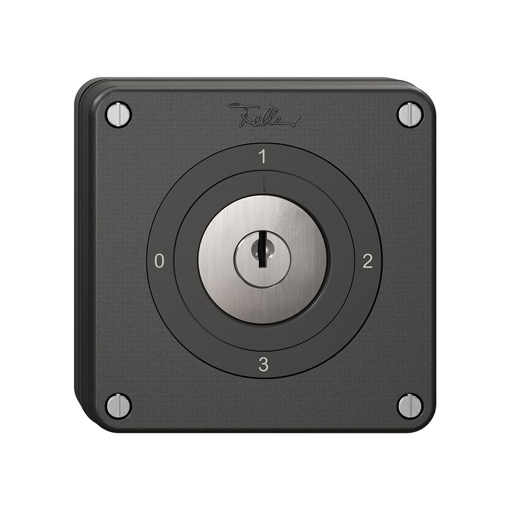 Interrupteur rotatif NUPU NEVO, 5/1L, avec serrure&2 clés, KS, 0-1-2-3, noir