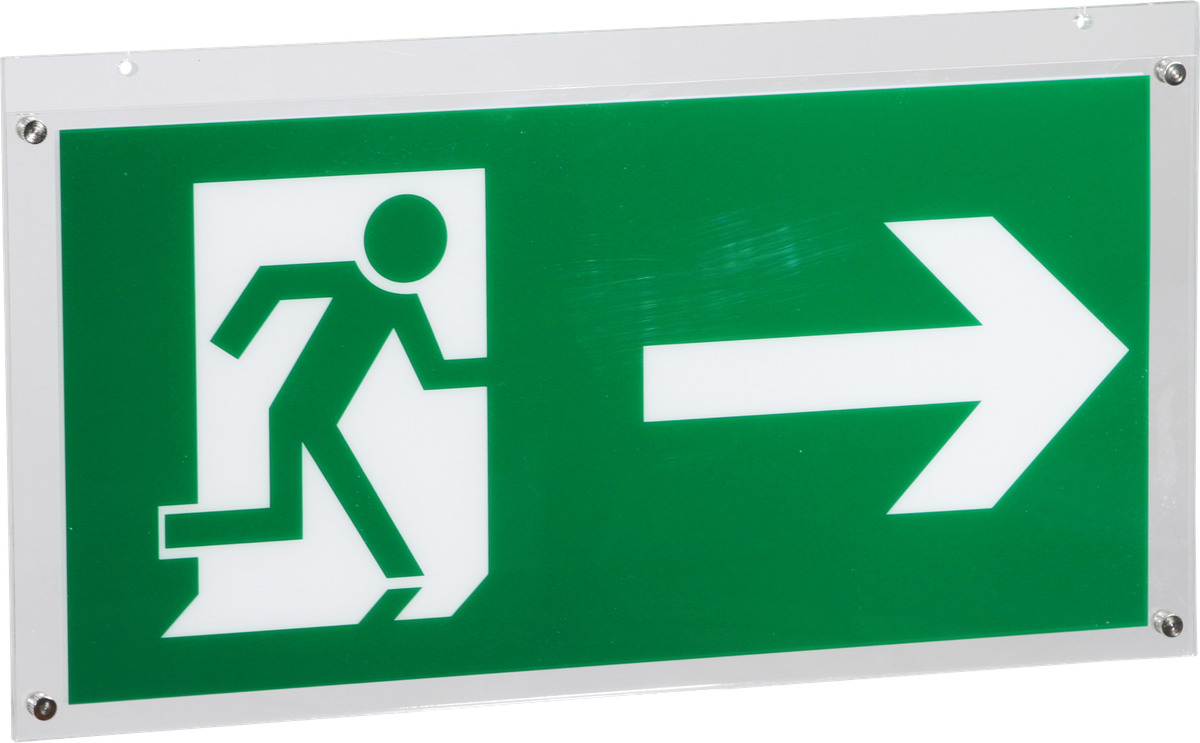 Piktogramm-Scheibe ESYLUX SLD, einseitig rechts