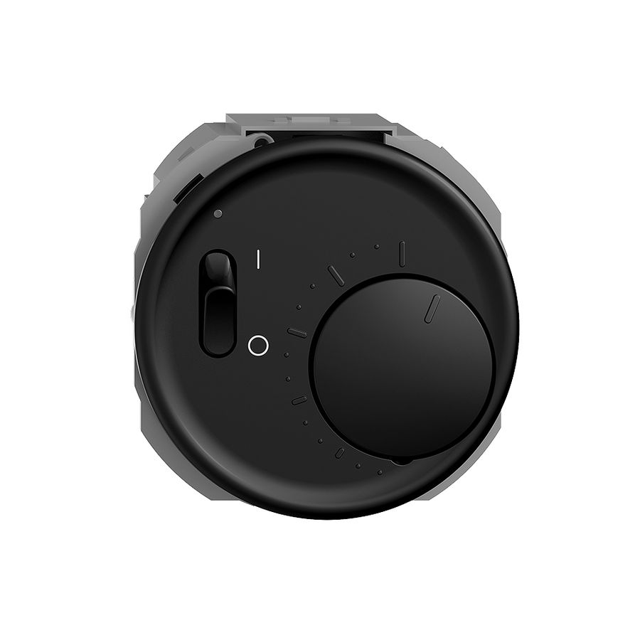 Termostato ambiente INC STANDARDdue nero, con interrutore