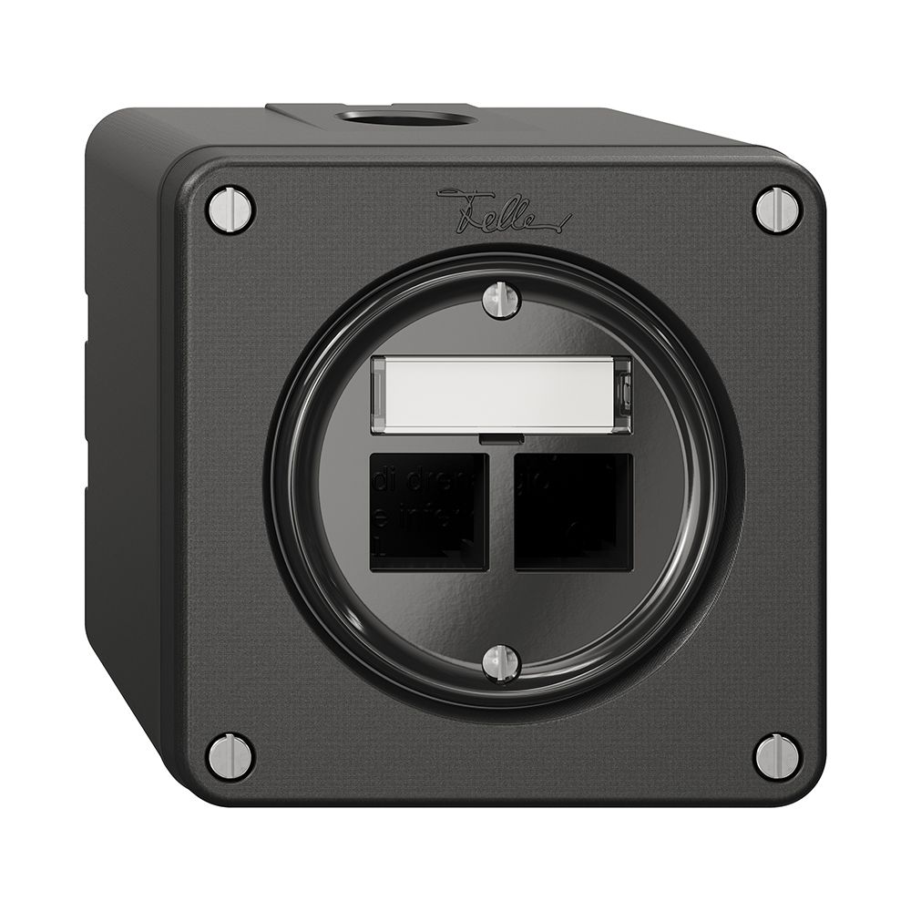 Kit di montaggio NAPU Feller S-One EASYNET, p.2×RJ45, altezza di mont.64 mm, ne