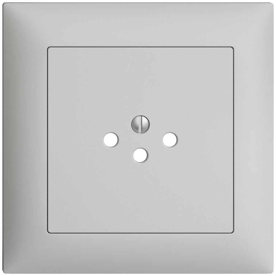 UP-Frontset EDIZIOdue hellgrau 88×88mm 1×T12 mit Shutter