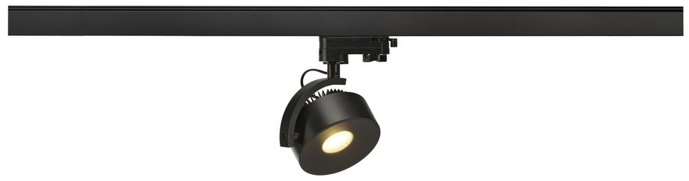 LED-Strahler SLV KALU TRACK, 12W 800lm 3000K mit 3-Phasen-Adapter IP20 schwarz