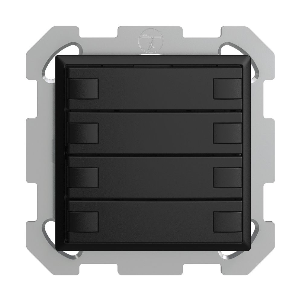 UP-KNX-Taster RGB EDUE, 250mW, o.LED, 4×Taste, 2×Tastenb., sz