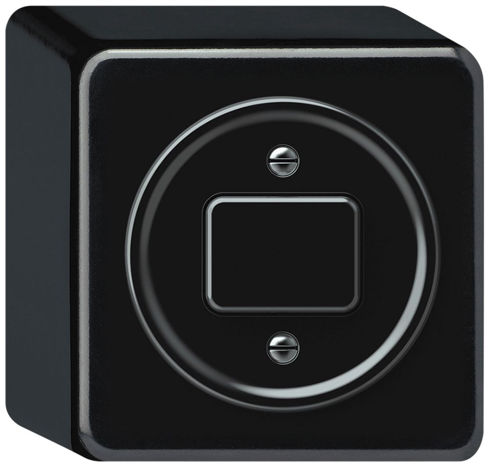 Interruttore a pulsante AP origin sch 6 88×88×54mm nero