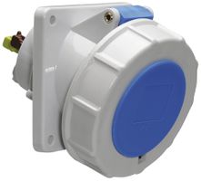 EB-Steckdose CEE Bals schräg 32A 4P 230V 9h IP67 Ni 85×85mm QC