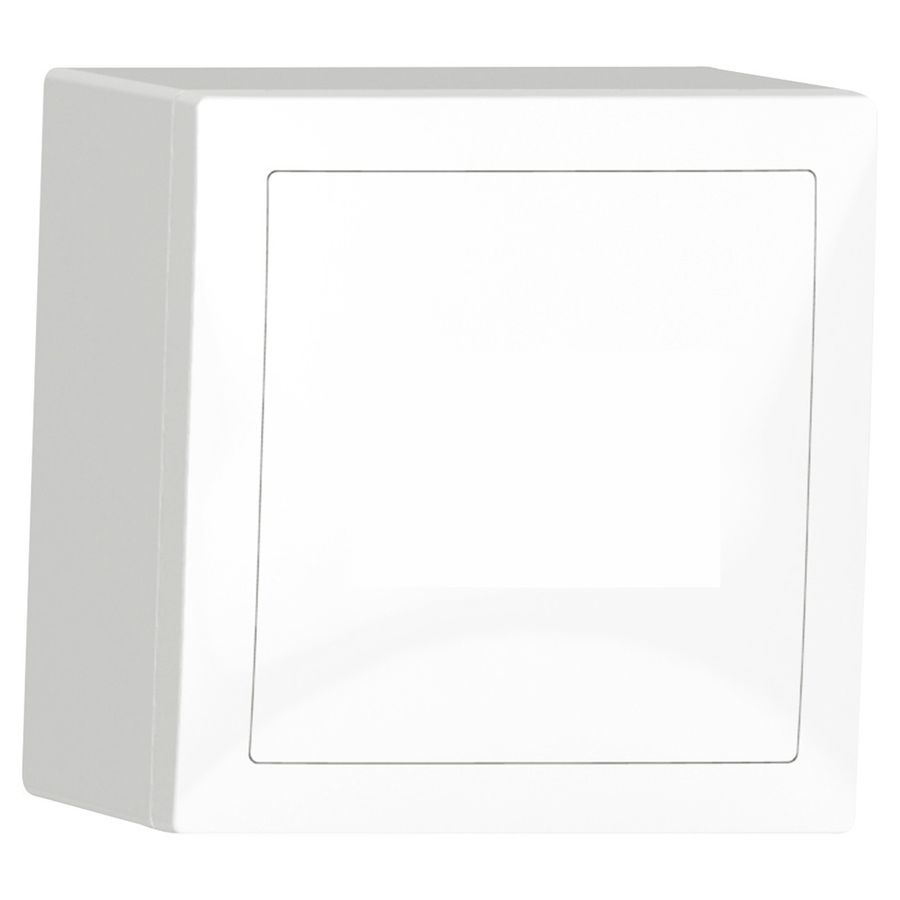 Boîtier AP SIDUS 75×75mm blanc brillant