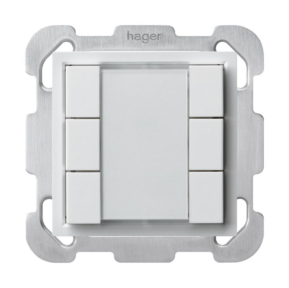 Poussoir universel ENC 6×KLA B avec LED blanc