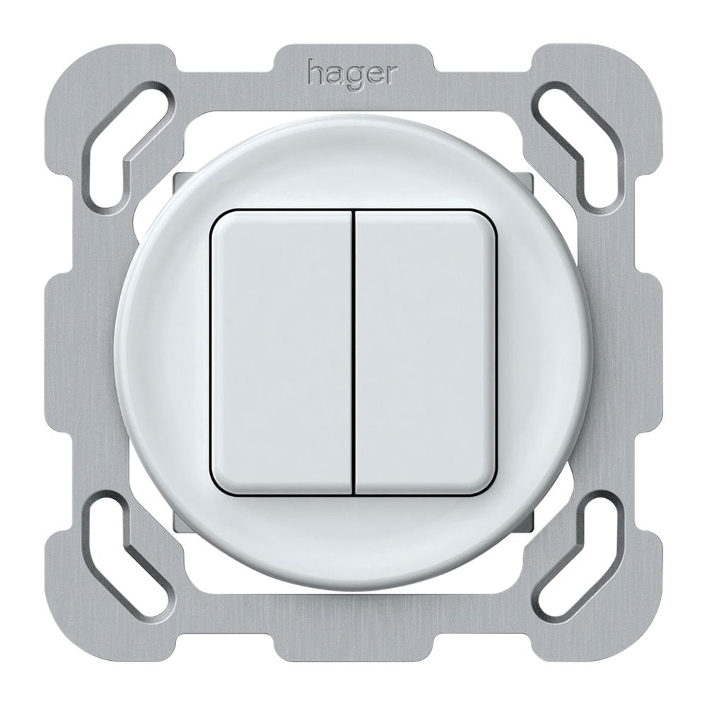 Pulsante KNX INC origin 2×tasti bianco