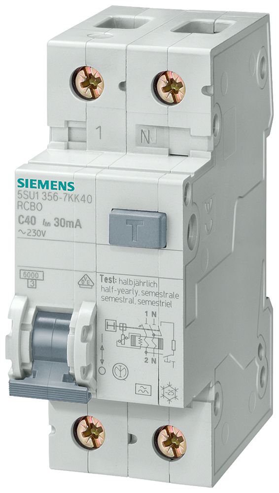Disjoncteur différentiel Siemens SENTRON 1LN C-13A 6kA, 30mA typeA