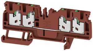 Durchgangs-Reihenklemme WM S4C 2.5mm² 24A 800V Feder 4×1 TH35 br