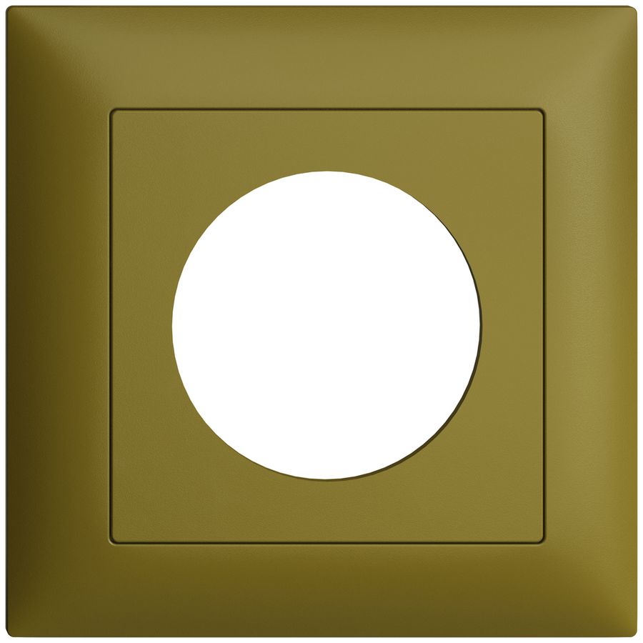 UP-Frontset EDIZIOdue olive 88×88mm mit Bohrung 43mm