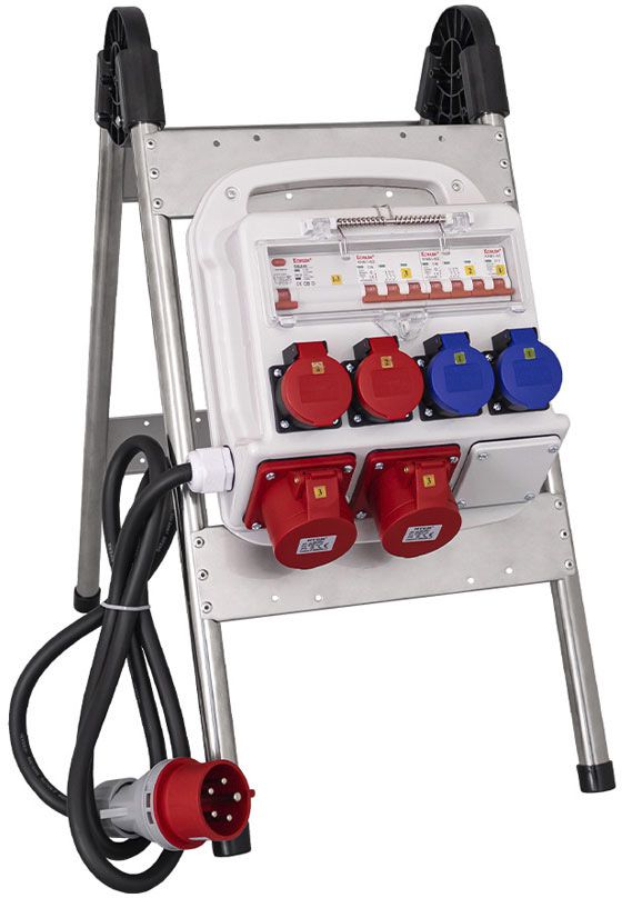 Ekström électrique avec support 2×T13, 2×T25, 2×CEE16A