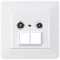 Prise multimédia ENC kallysto.trend R/TV 23dB 2GHz blanc