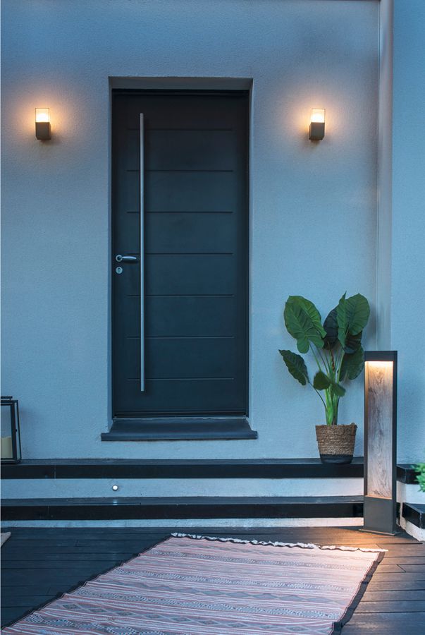 Wandleuchte SLV GRAFIT, E27 11W IP44 anthrazit/weiss