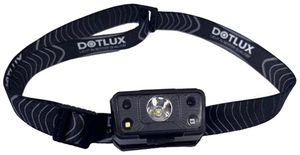 LED-Stirnlampe DOTLUX 10…215lm IP54 Akku USB-micro 60mm Kunststoff schwarz