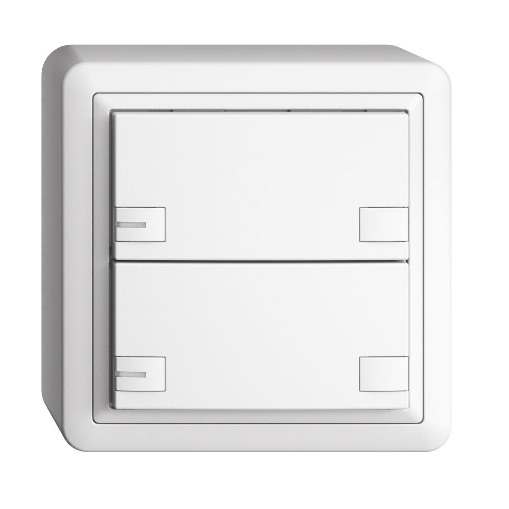AP-KNX-Taster RGB EDUE, 250mW, m.RGB-LED, 2×Taste, 2×Tastenb., ws
