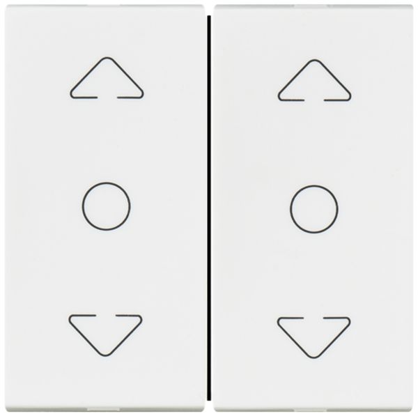 EB-Storentaster MOS 2×A/1L weiss AUF/STOP/AB 2 Module