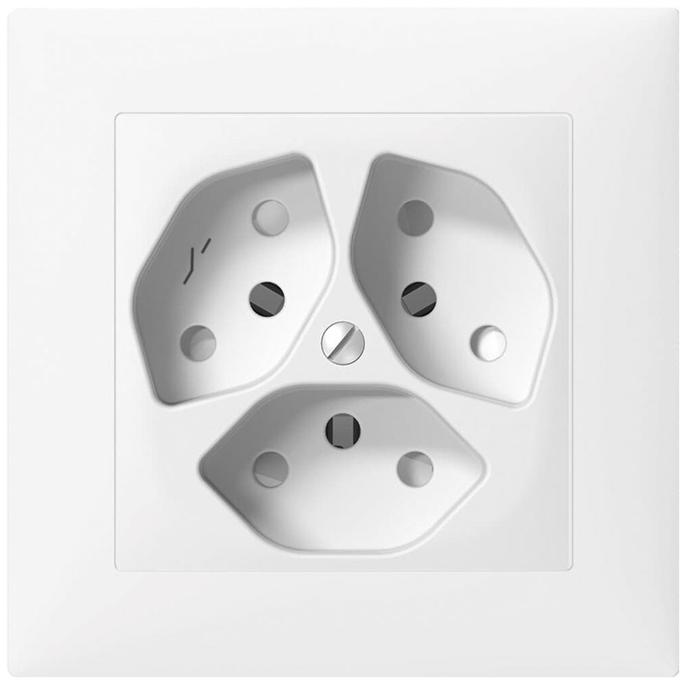 UP-Steckdose SIDUS 3×T13/1 weiss
