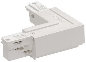 L-Verbinder SLV für AP-Stromschiene EUTRAC 3-phasig, PE aussen, weiss