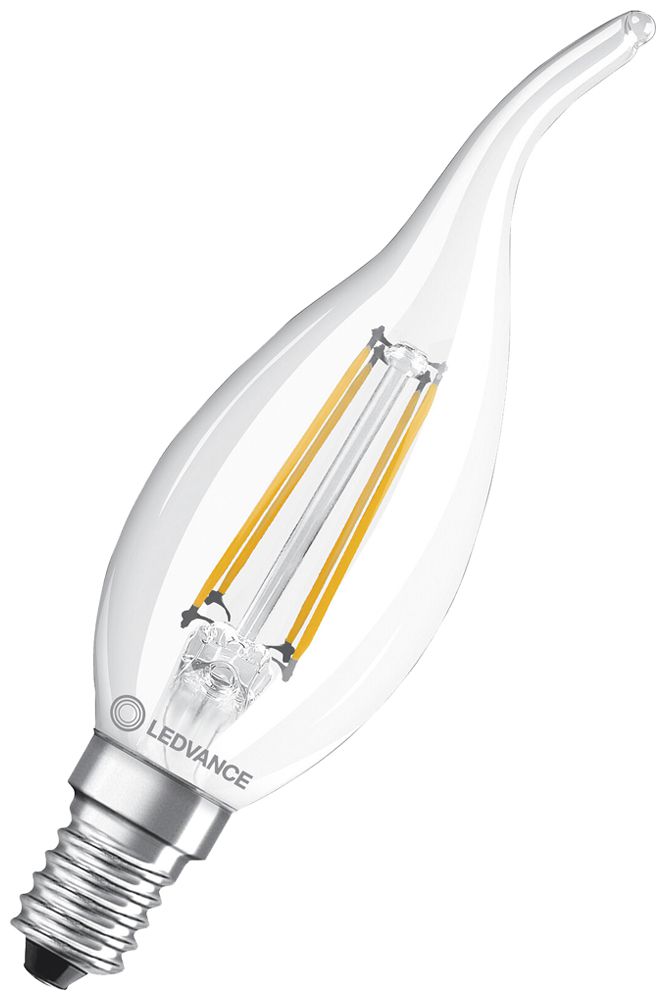 Lampada LED LEDVANCE CLAS BA E14 4W 470lm 2700K Ø35×121mm BA11 chiaro